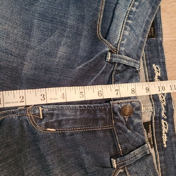 Buffalo David Bitton Jeans Size 30 Whitby Wide Leg Flare Mid Rise Western Boho - Picture 8 of 10